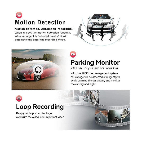 Aerbes AB-Q32 200Mah High-Resolution Driving Recorder with Night Vision