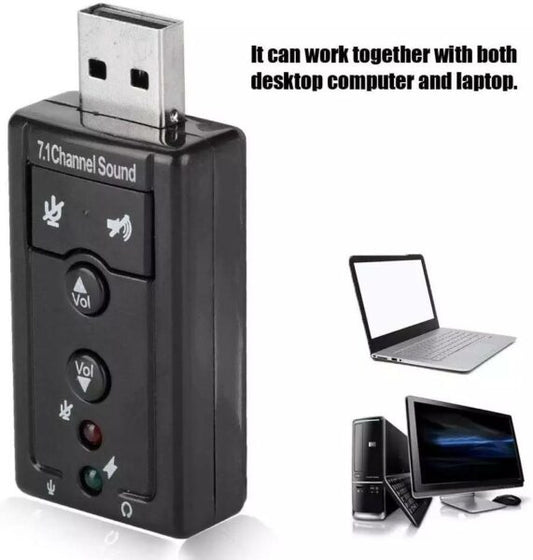 SE-L69 Lightweight 7.1 USB Stereo Audio Adapter External Sound Card