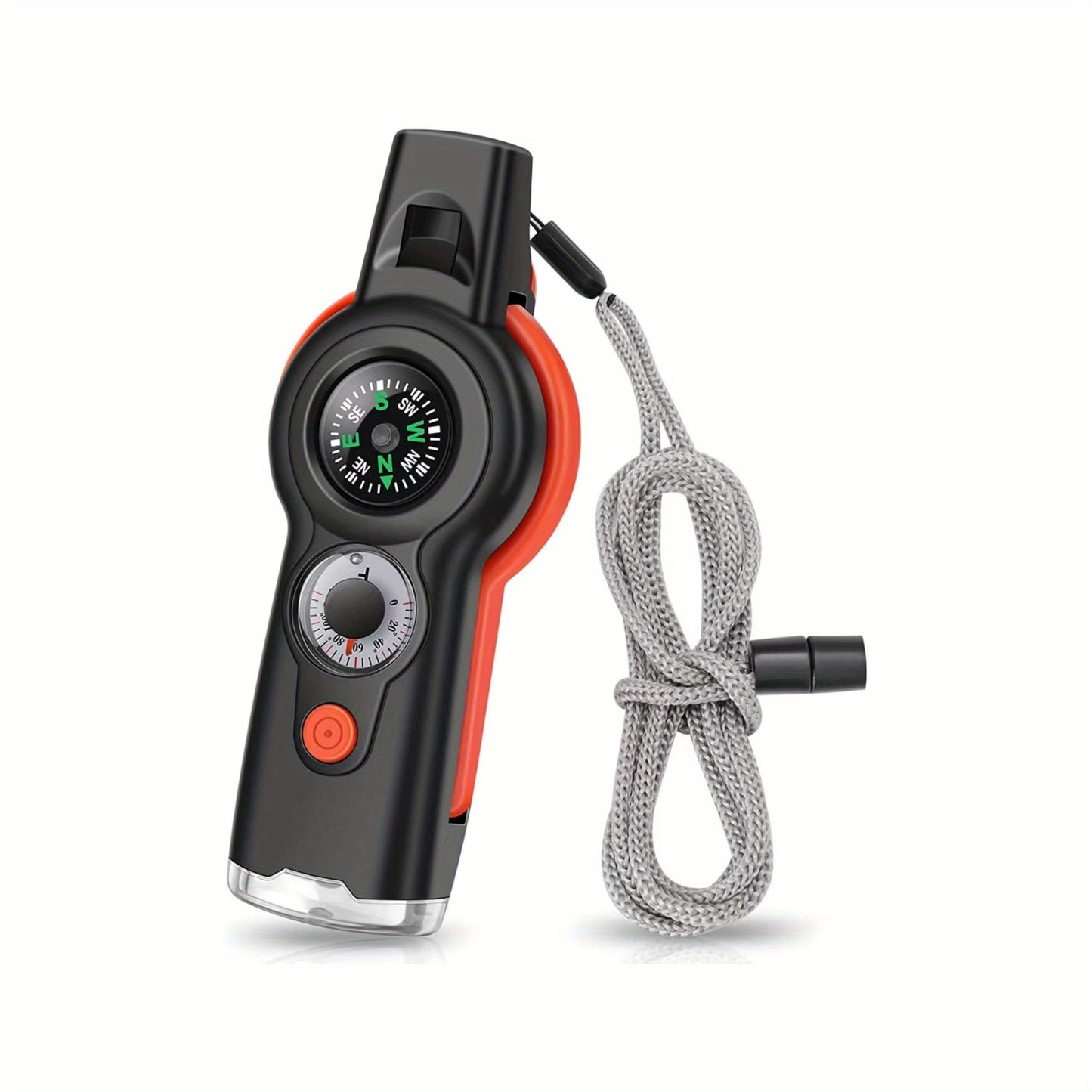 7-in-1 Emergency Survival Whistle: Outdoor Multifunctional Tool for Kayaking, Boating, Hiking, Camping, Climbing, Hunting, Fishing & Rescue Signaling