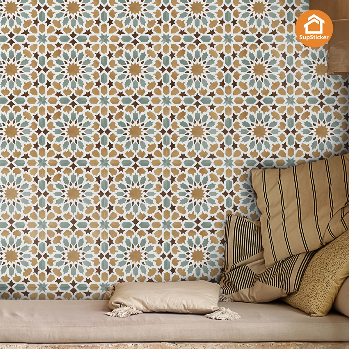 12/36pcs Retro Arabian Style  Mosaic Pattern Self Adhesive Vinyl Floor Tiles  Removable and Easy to Install  Suitable for Cabinets  Living Room  Bedroom  Balcony  Entryway  etc.  Size: 19.99/30.0cm  Flooring Self Adhesive Tile  Flooring Tile Self Adhesive