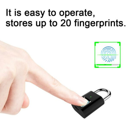 L34 Security Door Lock Smart Keyless Usb Rechargeable Fingerprint Padlock For Locker Travel