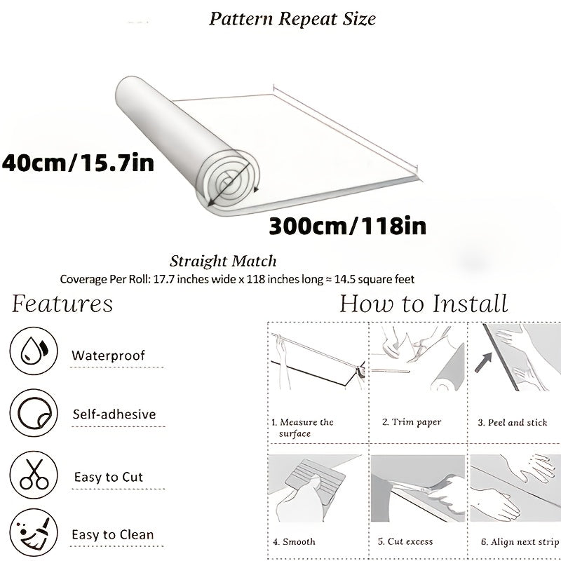 2 Rolls  15.7x118 Inch Thickened Version  3mm Thickness  Easy to Peel and Apply Vinyl Flooring Durable and Removable Waterproof Marble Tile Stickers. Self Adhesive Modern  Marble Pattern Floor Tile Decals  Suitable For Kitchen  Living Room  Office