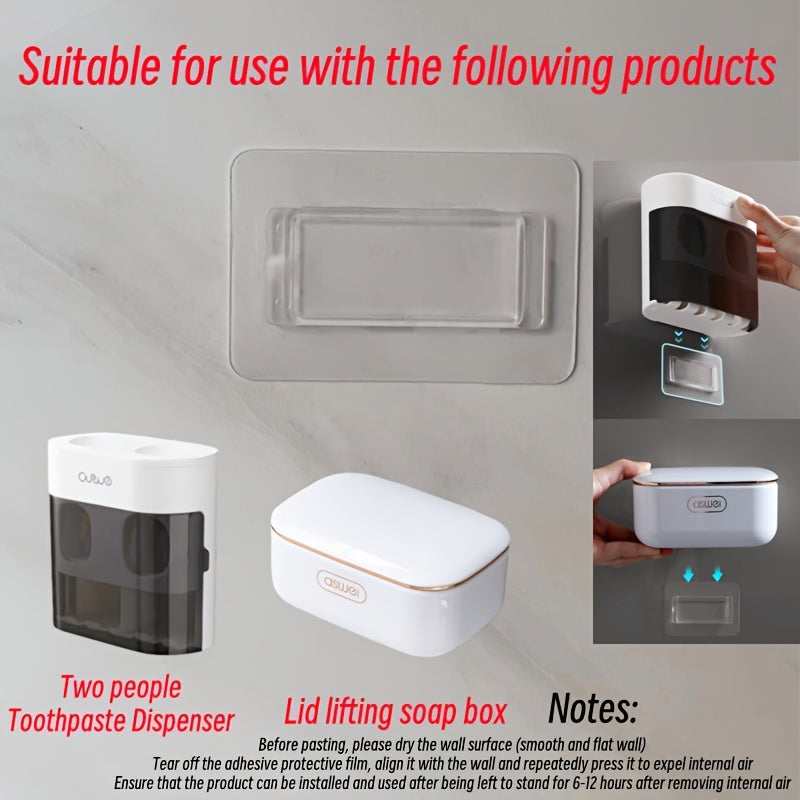 3pcs No Drill Wall Mount Adhesive Hooks for Bathroom Accessories   Perfect for Tissue Boxes  Toilet Brushes  Toothpaste Dispensers & Mop Holders