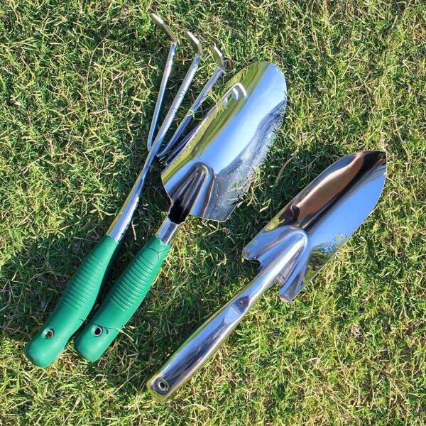 3 Piece Gardening Tools Hand Trowel, Transplantation Trowel And Hand Rake