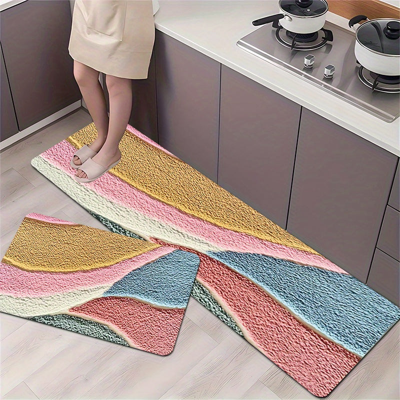 1Pc / Of Bathroom Anti Slip Mat Set Fluffy
