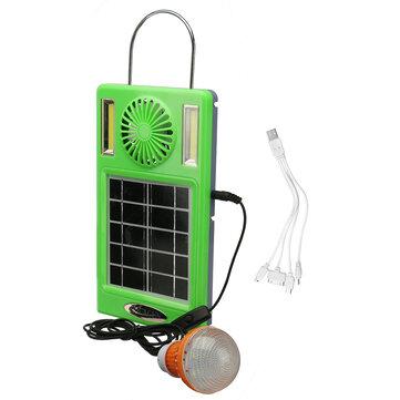 FA-GB007 Solar Powered Emergency Light Bulb With Mini Fan