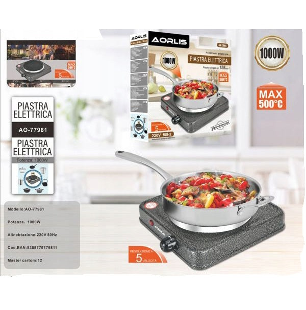 Aorlis AO-77981 Electric Single Plate Stove 1000W