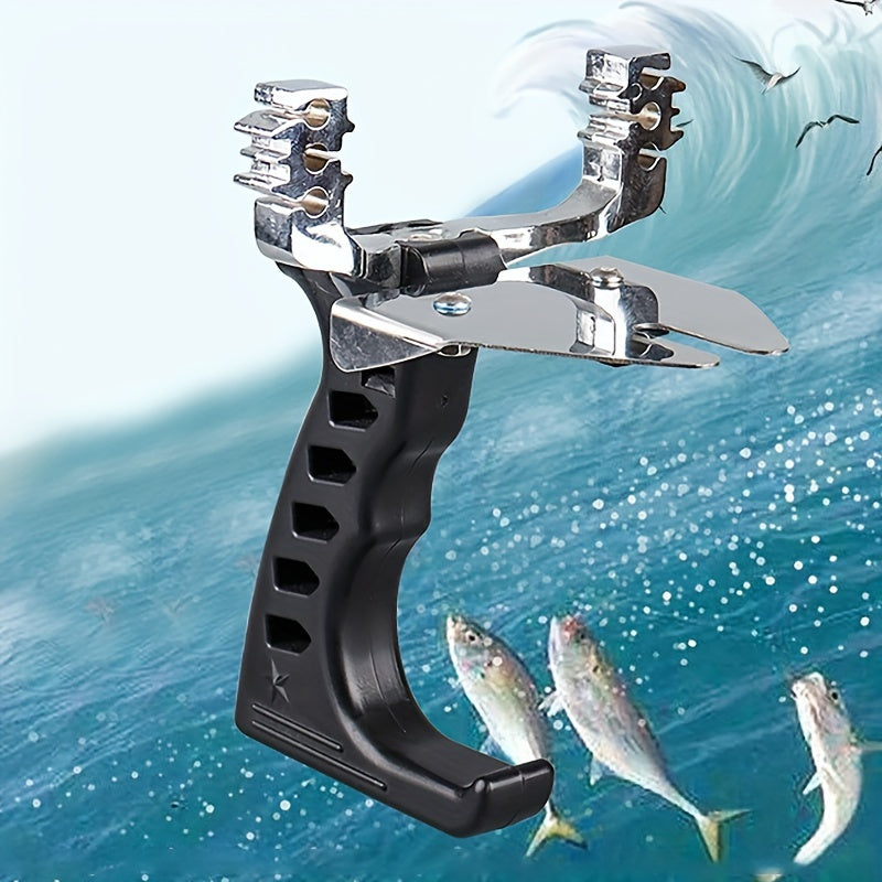 Multi Functional And Durable Outdoor Hunting Slingshot Set with Fishing Accessories Adult Slingshot Fits Snugly On The Hand And Has Good Grip Stability Comes with Fishing Wheel And Rolling Wheel Multi Functional Slingshot Hunting