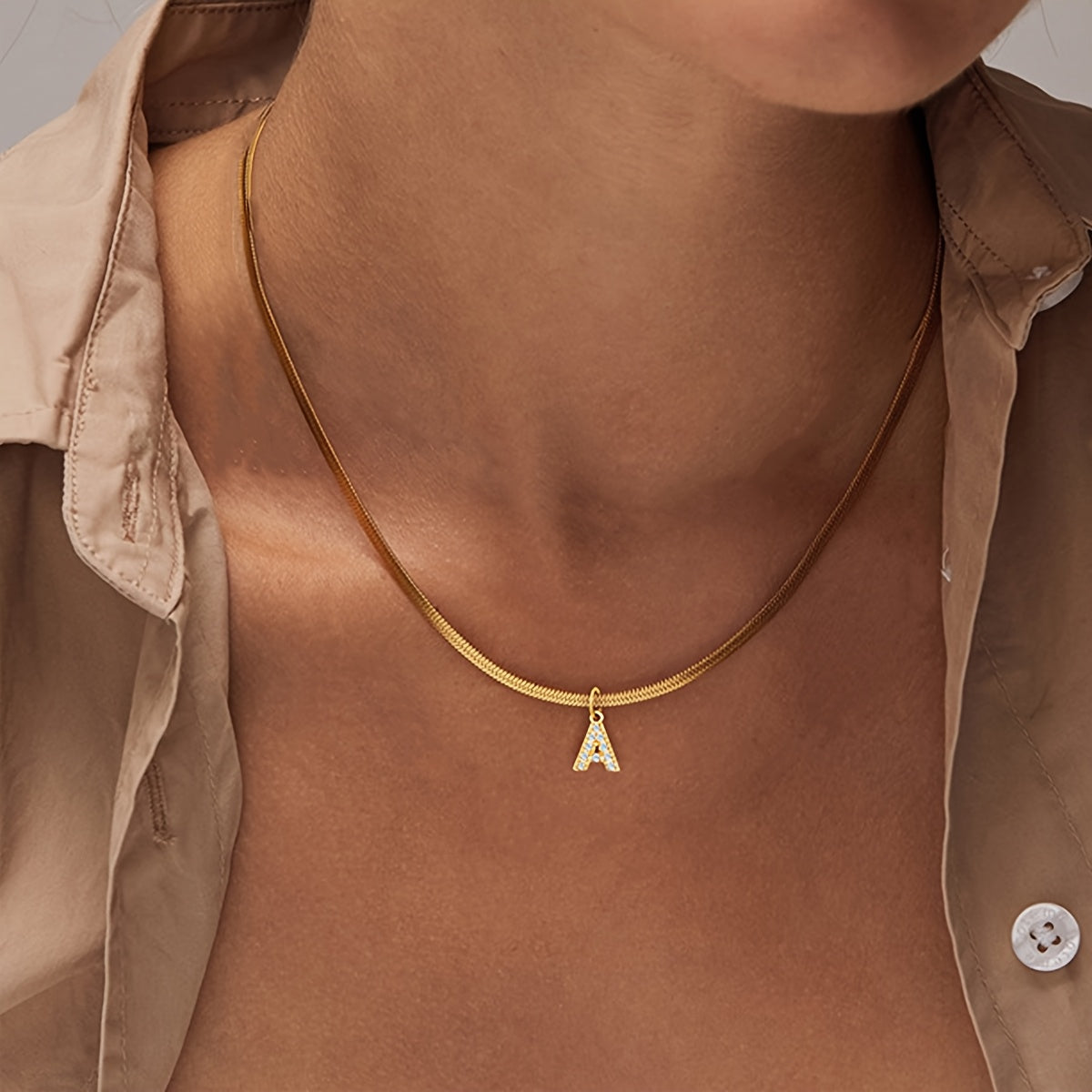 Women'S Necklace   Initials A Z Letters  Delicate Chain with Synthetic Synthetic Synthetic Synthetic Zircon Stones  Elegant Everyday & Formal Jewelry Gift for Women  Birthday/Anniversary Present  Bohemian Style  Fine Craftsmanship  Statement Piece  Fash