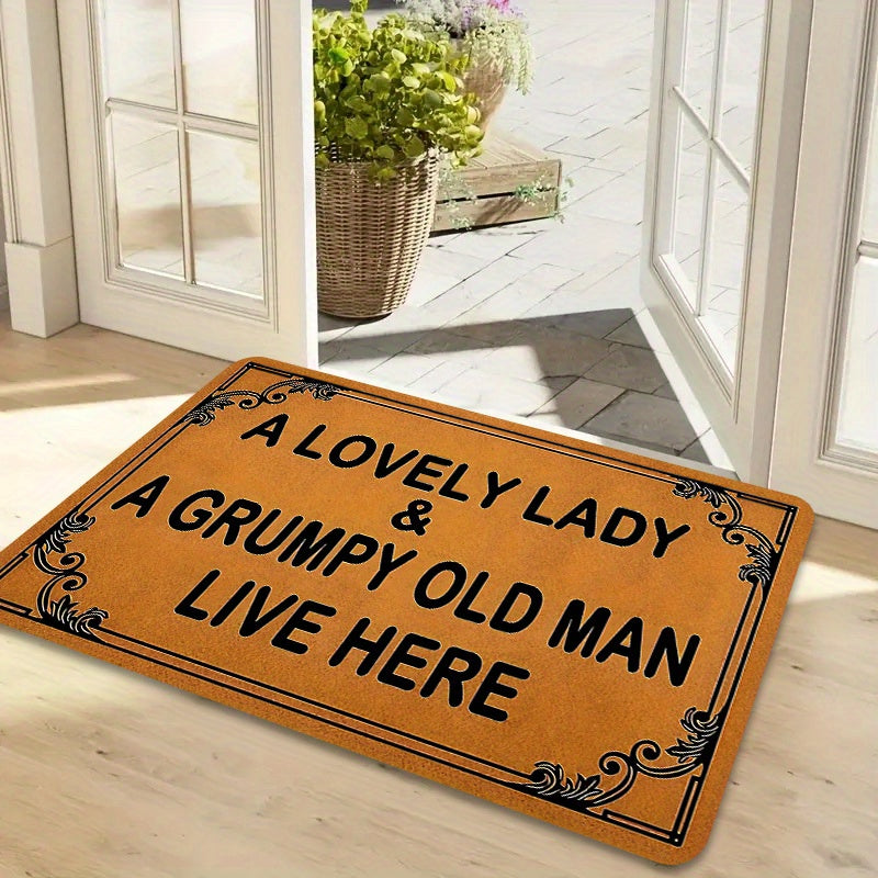 1Pc Funny Door Mat "A Lovely Lady & A