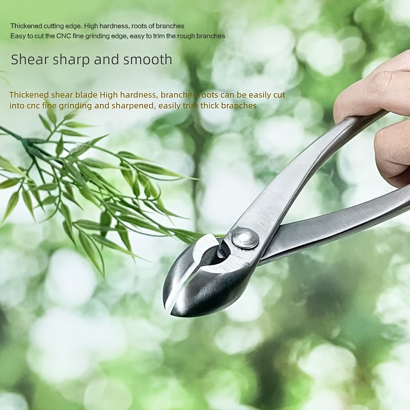 420 Stainless Steel 2 in 1 Slant Nose Ball Pliers and Pruning Shears   Ergonomic Heat Treated Gardening Trimmer  Suitable for Branches  Shrubs  Hedges   Polished Rustproof Manual Tool with Multifunctional Durable Design Essential Garden Decoration Equipme