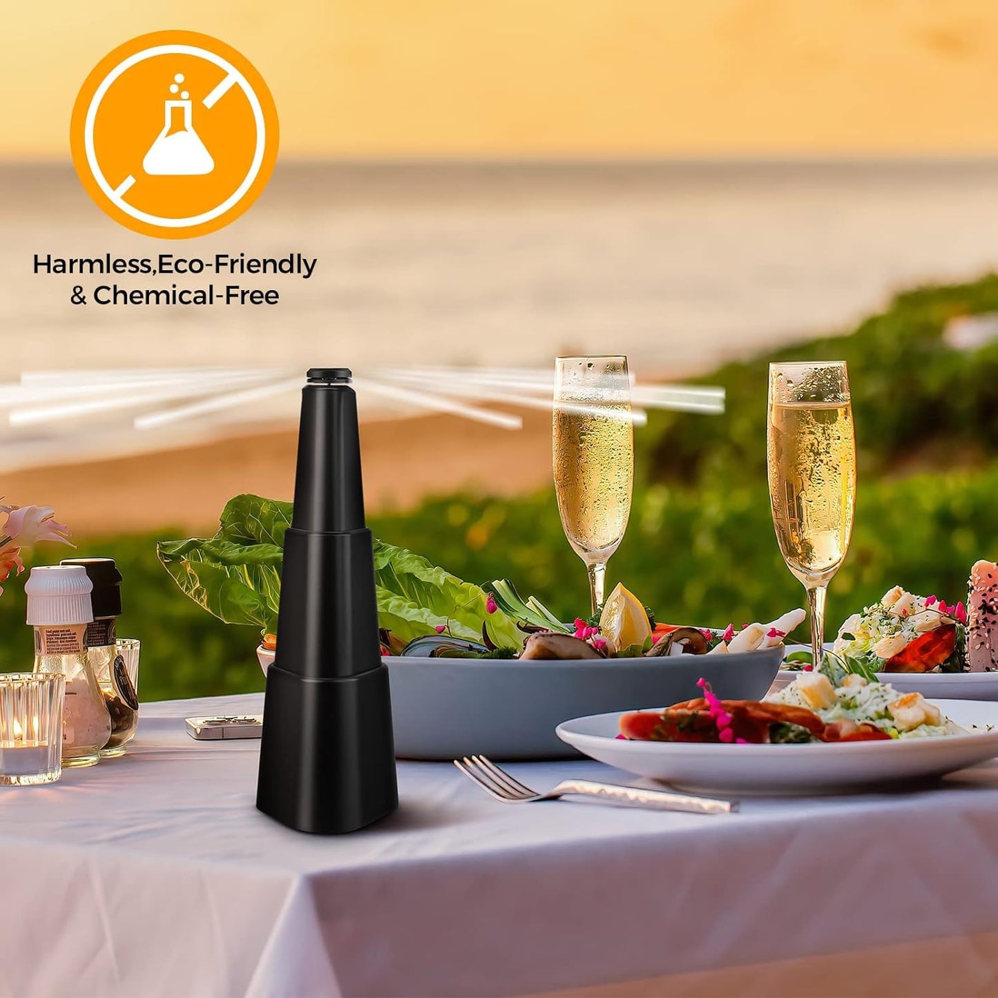 1PCS Fly Fans for Tables, Fly Repellent Fan Indoor Outdoor with Holographic Blades Keep Flies Away, Batteries Powered Bug Repellent Outdoor for Picnic, Party, Restaurant, Kitchen, and BBQ