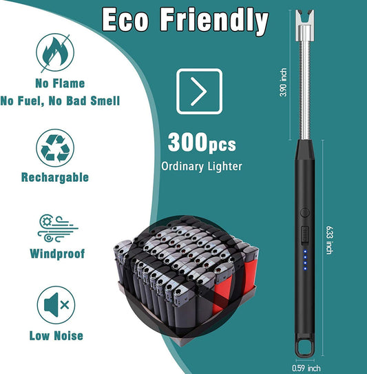 Rechargeable Electric Gas Lighter Kitchen Lighter Chargeable USB Arc Long Lighter for Candle Flexible Lighter Neck for Gas,diyas,agarbatti,Candle