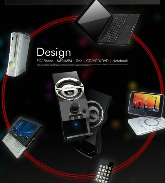 CAMAC CMK-878 USB Power Portable Music Speaker for PC / Laptop – Black