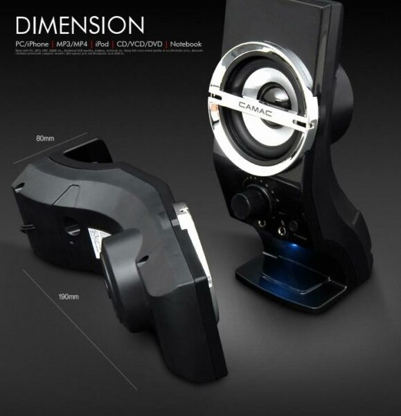 CAMAC CMK-878 USB Power Portable Music Speaker for PC / Laptop – Black