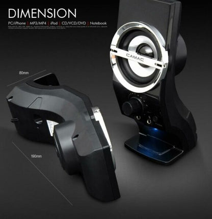 CAMAC CMK-878 USB Power Portable Music Speaker for PC / Laptop – Black