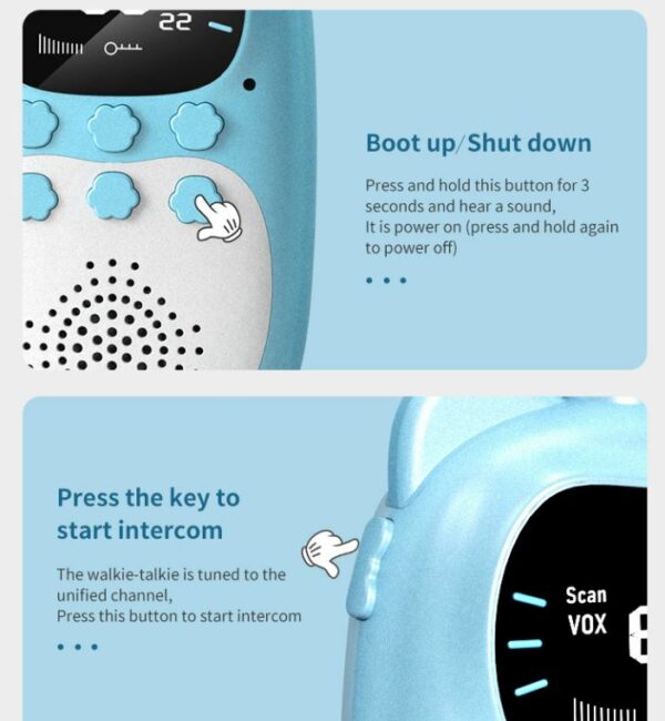 Aerbes AB-DJ01 Children’s Walkie Talkie With1000mah Battery And LED Light