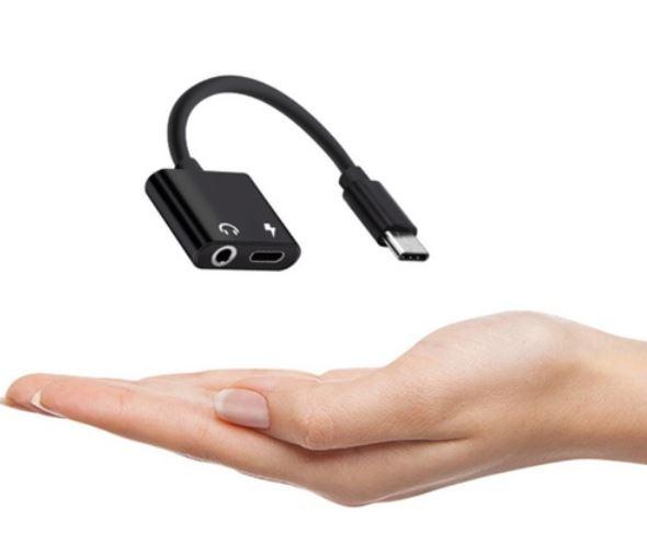 Super E USB-C To 3.5MM Earphone Type-C Female Power Charging Combo Adapter Converter