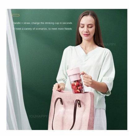 Aorlis AO-78227 Portable Rechargeable Handheld Juice Blender Cup With Straw 500ML