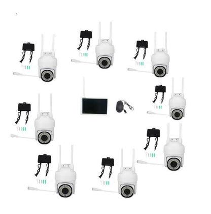 Aerbes 8 x 2MP Ball Machine Wifi Camera Set with 9.8" Screen VMS Remote Access & App Control