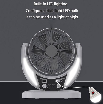 GDTimes GD8025 6″ Solar Powered Fan With LED Lamp