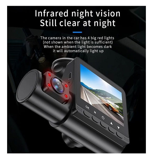Aerbes AB-QC29 Dual-Lens 1080P Dash Cam with Night Vision