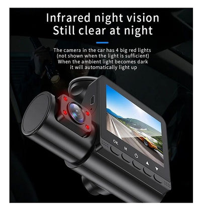 Aerbes AB-QC29 Dual-Lens 1080P Dash Cam with Night Vision