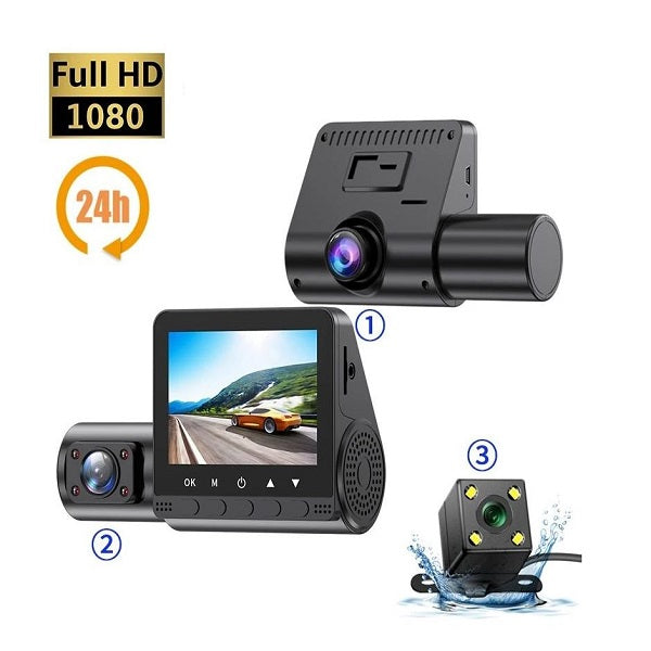 Aerbes AB-QC29 Dual-Lens 1080P Dash Cam with Night Vision