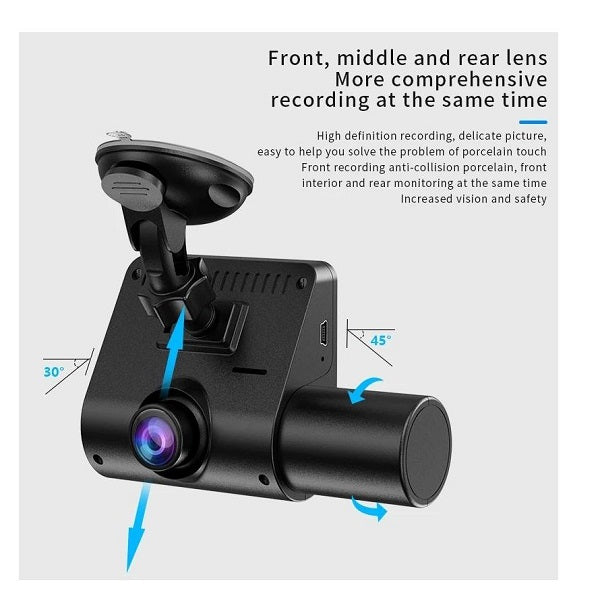 Aerbes AB-QC29 Dual-Lens 1080P Dash Cam with Night Vision