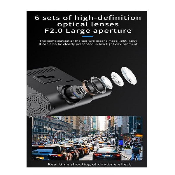 Aerbes AB-QC29 Dual-Lens 1080P Dash Cam with Night Vision
