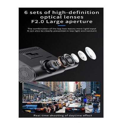 Aerbes AB-QC29 Dual-Lens 1080P Dash Cam with Night Vision