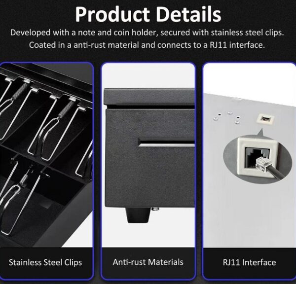 SE-167 Heavy Duty Cash Drawer Till Box TN-405