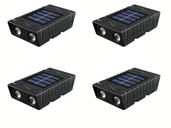 Solar Powered Wall Lamp 4PCS Warm  White