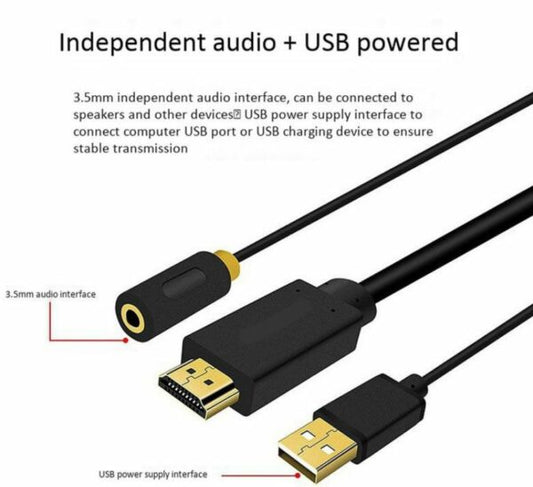 SE-L140 HDMI To VGA + Audio With USB Cable 1.5M