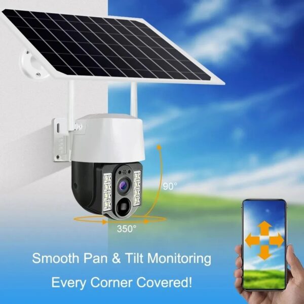 JG20375609 WIFI Solar Powered Surveillance Camera V380 Pro App