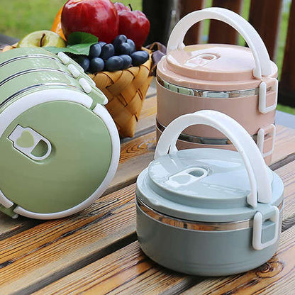 Portable Lunch Box Insulation Food Container Storage Outdoor Kitchen Cutlery Utensils