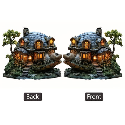 1pc Bohemian Style Acrylic Turtle House Decorative Sign and Plaque, Bohemian Style Animal Theme Decorations, Multipurpose Desktop Display, Ideal Gift for Home and Office