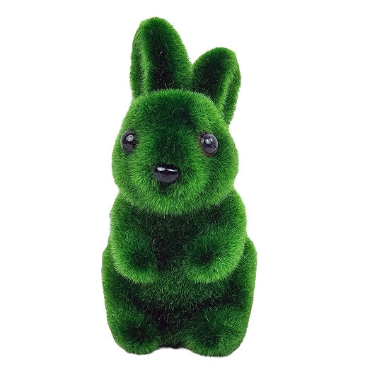 Easter Bunny Green Foam Flocking 3D Moss Bunny Craft - Artistic Garden Ornaments, Great for Room Decoration