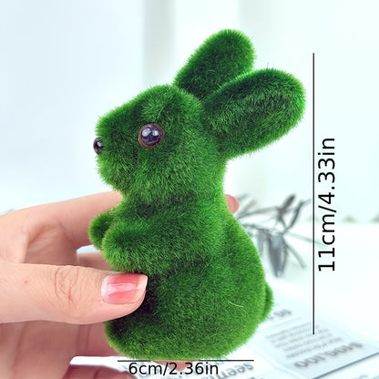 Easter Bunny Green Foam Flocking 3D Moss Bunny Craft - Artistic Garden Ornaments, Great for Room Decoration