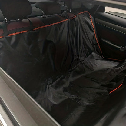 Waterproof Foldable Pet Car Seat Cover - Durable Rear Seat Protector for Dogs and Cats, Easy-to-Clean Fabric