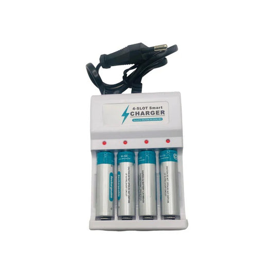 Aerbes 220V 4 Slot AA & AAA Battery Charger set with 4 x AA Rechargeable Battery