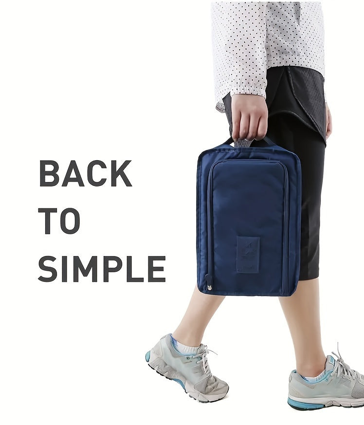 1 Multifunctional Waterproof Travel Storage Bag] Waterproof Fabric Storage Bag, Multifunctional Portable Folding Shoe Storage Bag, Rectangular Travel Storage Bag with Zipper, Suitable for Office, Beach, RV, Christmas Ornaments,