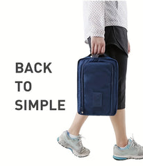 1 Multifunctional Waterproof Travel Storage Bag] Waterproof Fabric Storage Bag, Multifunctional Portable Folding Shoe Storage Bag, Rectangular Travel Storage Bag with Zipper, Suitable for Office, Beach, RV, Christmas Ornaments,