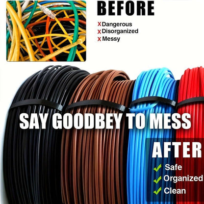 100 Piece Heavy Duty Premium Nylon Cable Tie Set