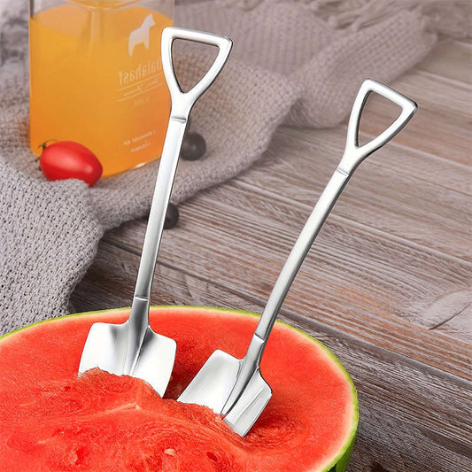 4pcs Set of Shovel-Shaped Stainless Steel Spoons