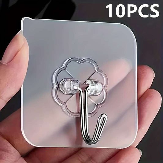 10PCs traceless punch-free wall hooks