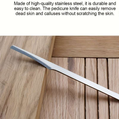 Stainless Steel Pedicure Knife - Professional Foot File For Callus Removal