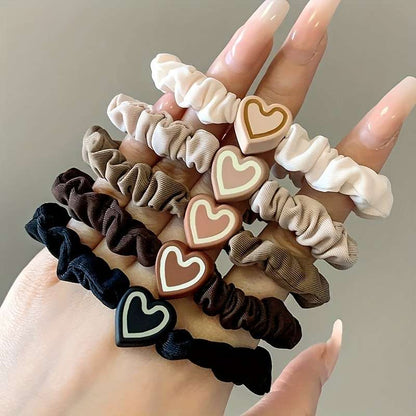 Vintage Minimalist Fabric Hair Ties Set