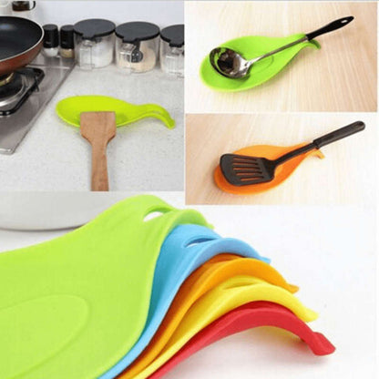 1pc Colorful Silicone Spoon Rest - Heat-Resistant