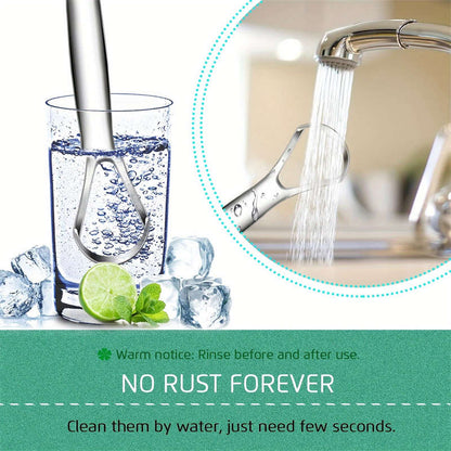 1 PC Tongue Scraper Stainless Steel Tongue Cleaner